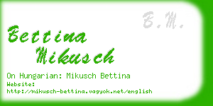bettina mikusch business card